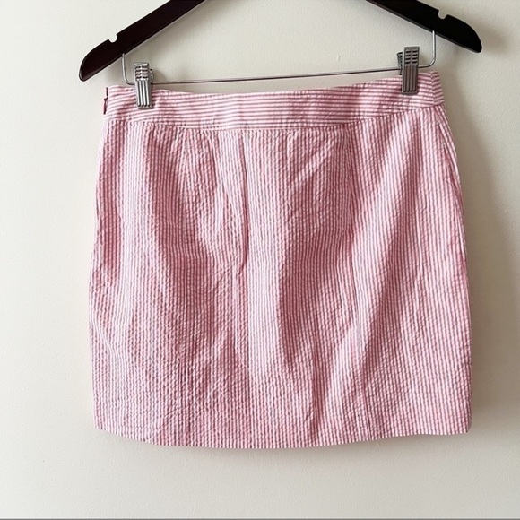 Vineyard Vines Pink Nautical Button Front Side Zip Unlined Mini Skirt Size 0 - Picture 4 of 5